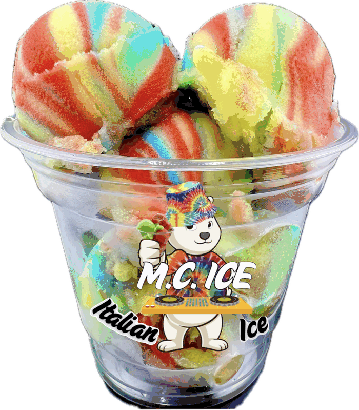 Rainbow Italian ice